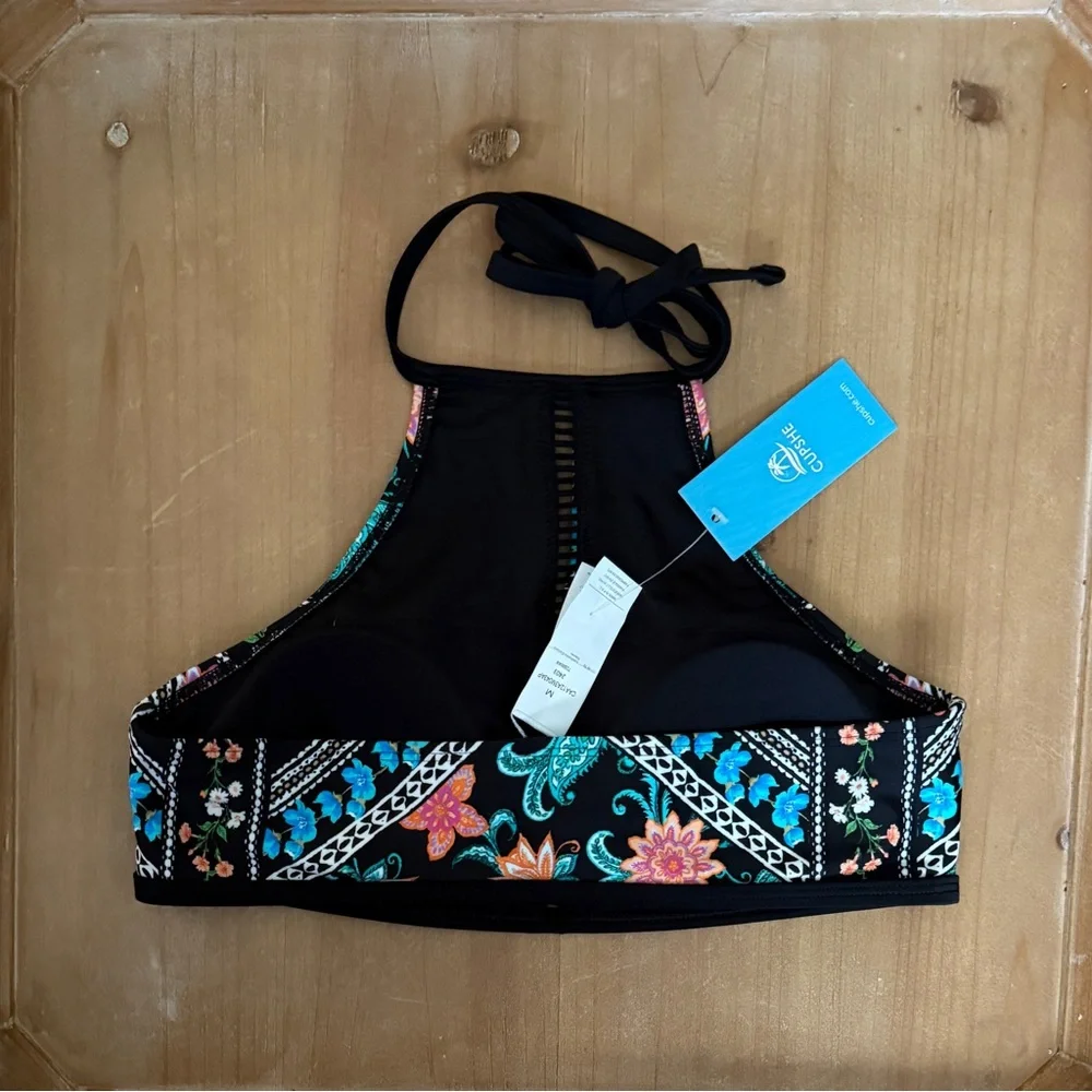 Cupshe Folklore Embroidered Halter Top & Hipster Bottom Swimsuit - Picture 7 of 11